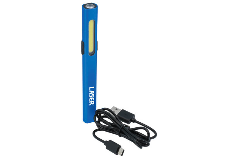 Laser Tools’ rechargeable aluminium pen light