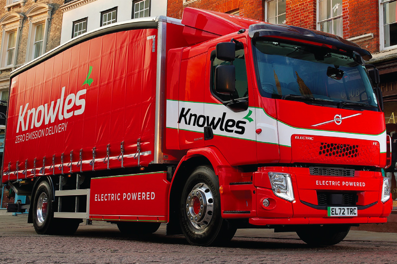 Knowles Logistics reviews Volvo FE Electric truck