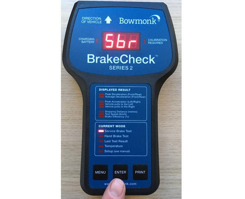 How to conduct a brake decelerometer test