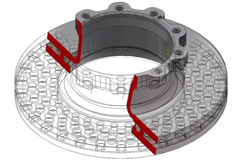 The features of solid and vented brake discs