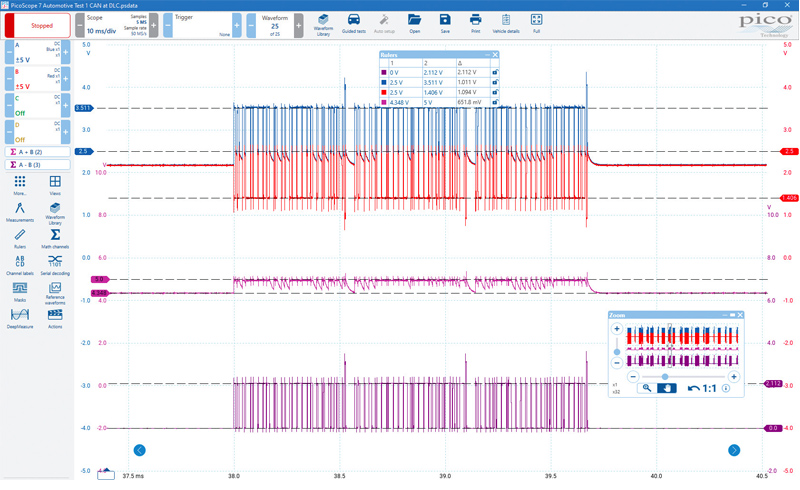 Using an oscilloscope to solve an intermittent fault