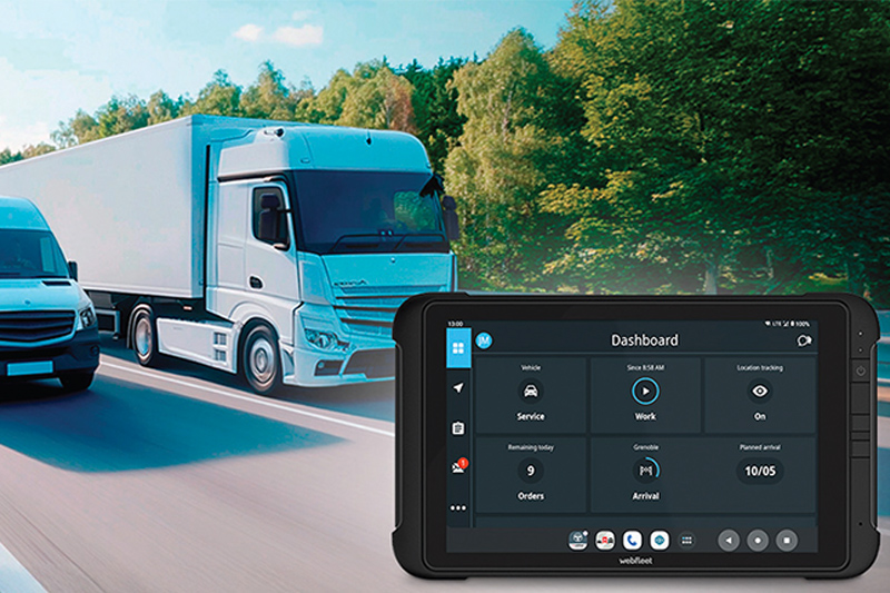 Webfleet details PRO X driver terminal tablet